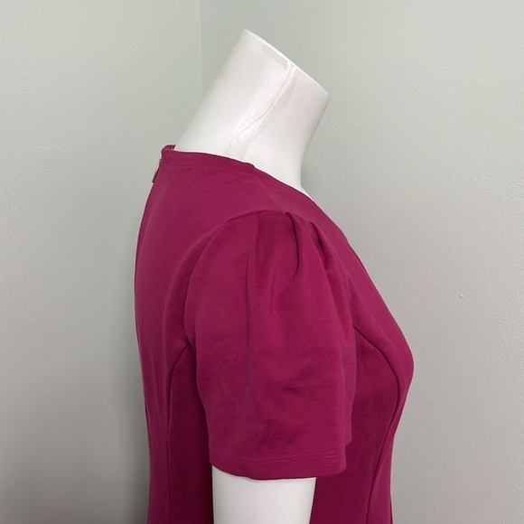 Draper James Ponte A Line Cranberry Dress - Picture 4 of 8